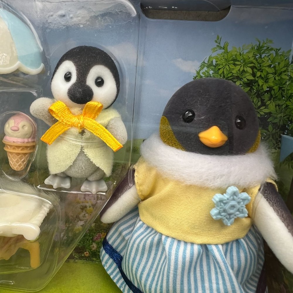 Calico Critters PENGUIN Family Ice Cream Cart Sylvanian Families From Japan FS45 - Picture 10 of 10